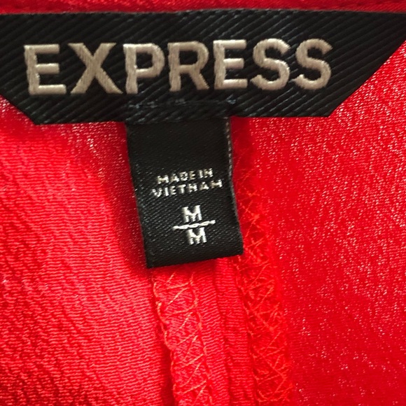 EXPRESS CANDY APPLE RED HIGH LOW A LINE DRESS - Picture 6 of 7